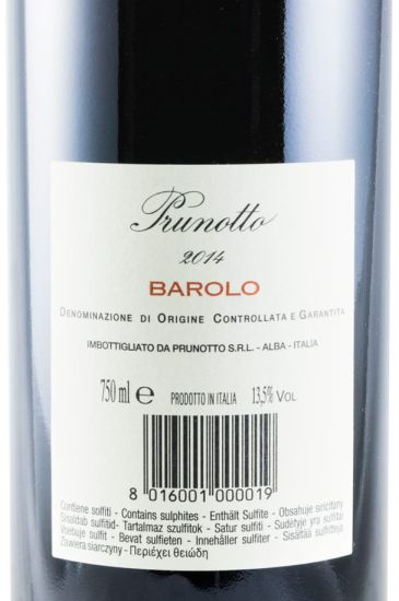 2014 Prunotto Barolo tinto
