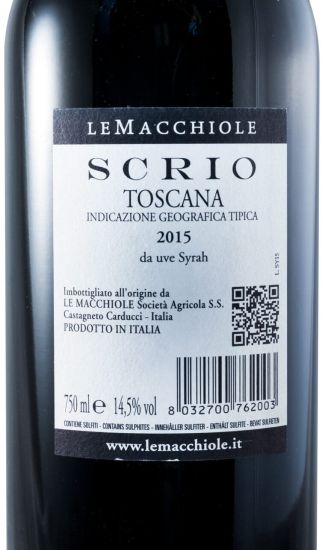 2015 Le Macchiole Scrio red