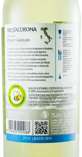 2018 Mezzacorona Pinot Grigio Trentino branco