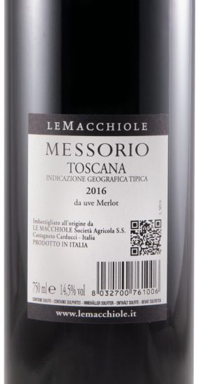 2016 Le Macchiole Messorio tinto