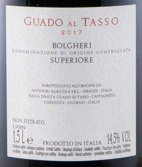 2017 Tenuta Guado al Tasso Bolgheri Superiore tinto 1,5L