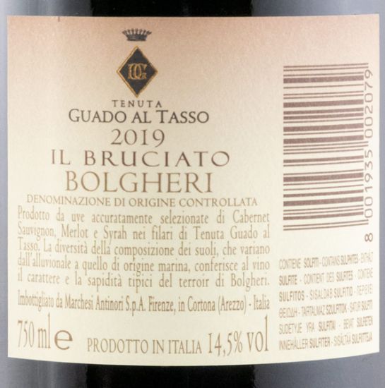 2019 Tenuta Guado al Tasso Il Bruciato Bolgheri tinto