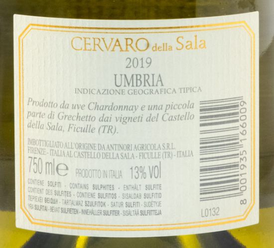 2019 Castello della Sala Cervaro della Sala white