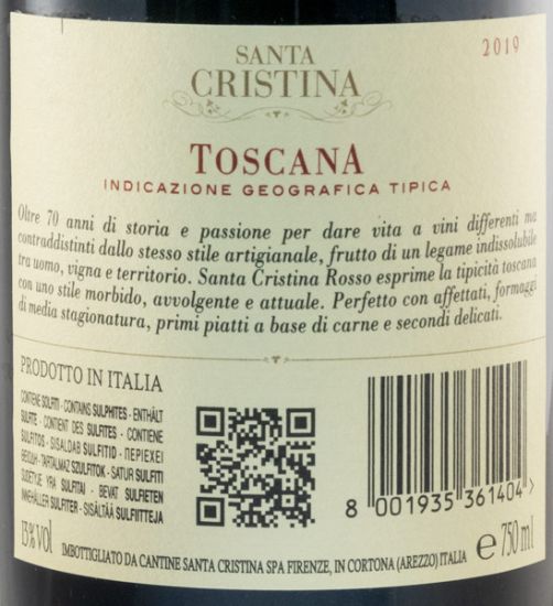 2019 Santa Cristina Rosso red