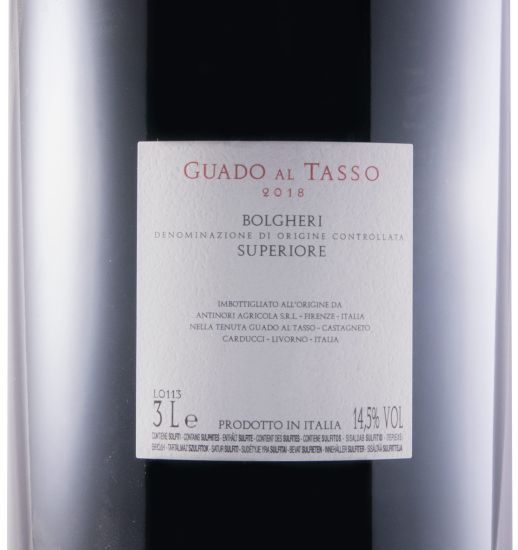 2018 Tenuta Guado al Tasso Bolgheri Superiore tinto 3L