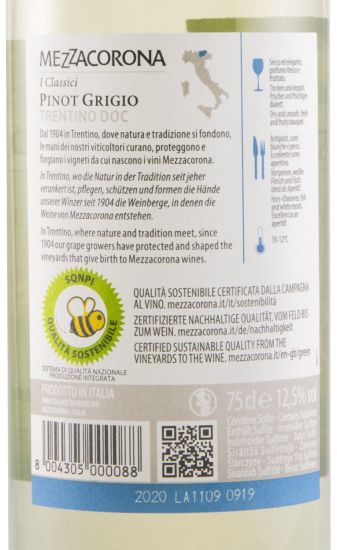 2020 Mezzacorona Pinot Grigio Trentino white