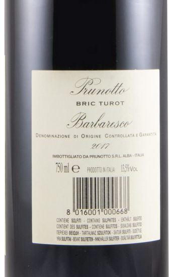 2017 Prunotto Bric Turot Barbaresco red