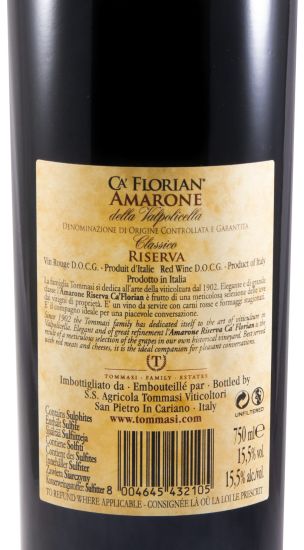 2012 Tommasi Ca'Florian Riserva Amarone della Valpolicella Classico tinto