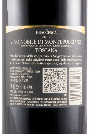 2018 La Braccesca Nobile di Montepulciano red