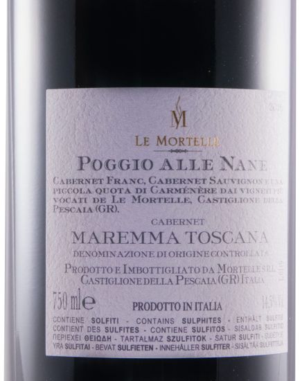 2018 Le Mortelle Poggio alle Nane Maremma Toscana tinto