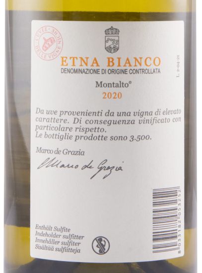 2020 Tenuta delle Terre Nere Etna Montalto Sicilia white