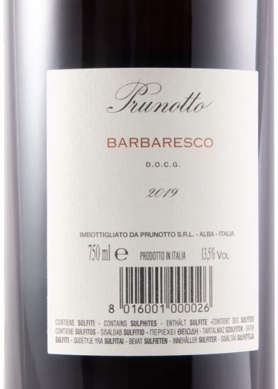 2019 Prunotto Barbaresco tinto