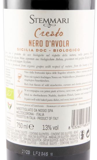 2020 Stemmari Nero d'Avola Creato biológico tinto