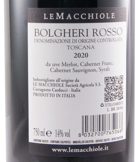 2020 Le Macchiole Bolgheri Rosso tinto