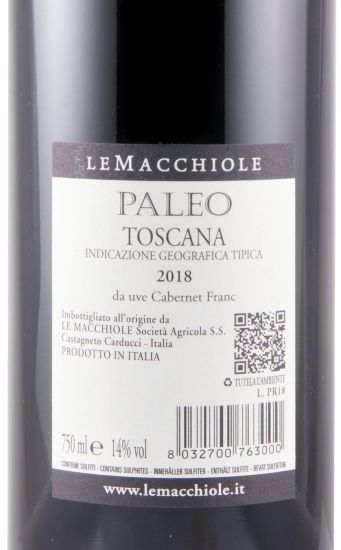 2018 Le Macchiole Paleo red