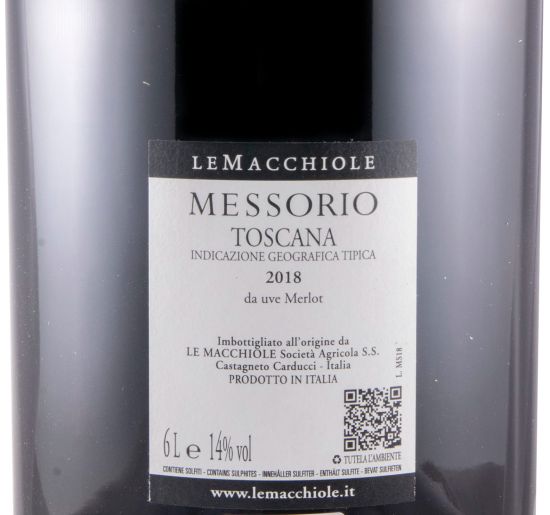 2018 Le Macchiole Messorio tinto 6L
