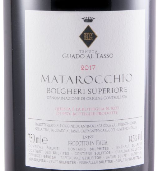 2017 Tenuta Guado al Tasso Matarocchio Bolgheri Superiore tinto