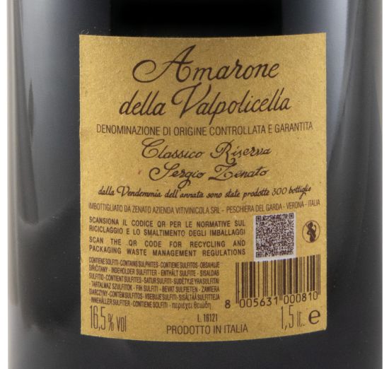 2016 Zenato Amarone della Valpolicella Classico Riserva red 1.5L