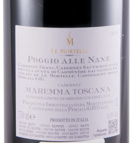 2019 Le Mortelle Poggio alle Nane Maremma Toscana tinto