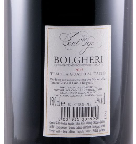 2015 Tenuta Guado al Tasso Cont'Ugo Bolgheri red 1.5L
