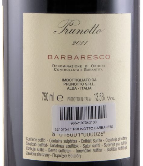 2011 Prunotto Barbaresco red