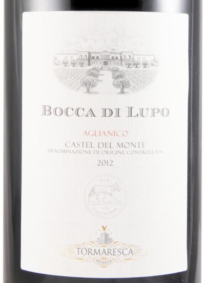 2012 Tormaresca Bocca di Lupo Aglianico Castel del Monte organic red 1.5L