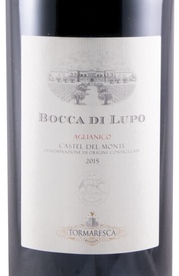 2015 Tormaresca Bocca di Lupo Aglianico Castel del Monte biológico tinto 1,5L
