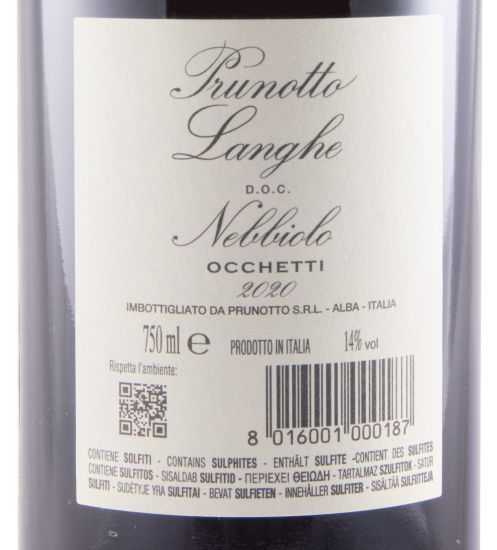 2020 Prunotto Occhetti Nebbiolo Langhe tinto