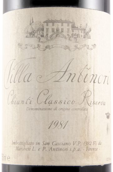 1981 Villa Antinori Chianti Classico Riserva tinto