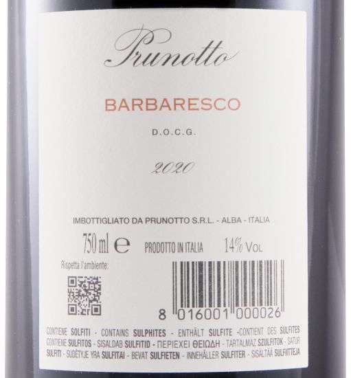 2020 Prunotto Barbaresco tinto
