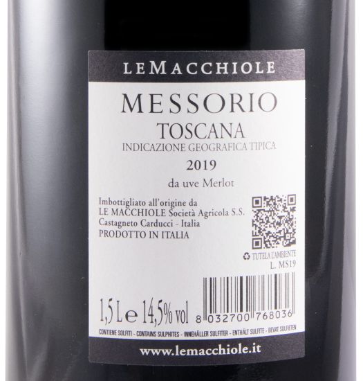 2019 Le Macchiole Messorio red 1.5L