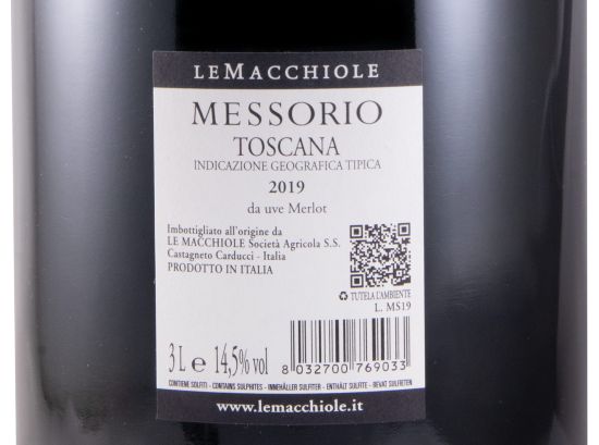 2019 Le Macchiole Messorio tinto 3L