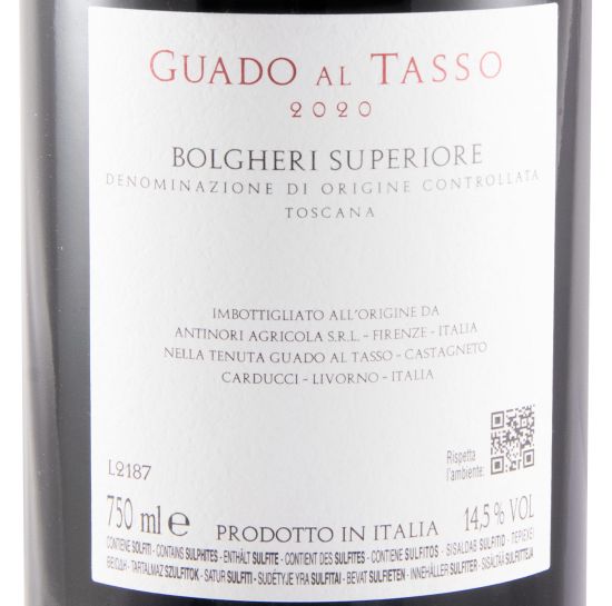 2020 Tenuta Guado al Tasso Bolgheri Superiore tinto