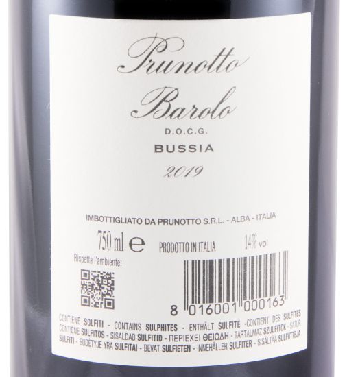 2019 Prunotto Bussia Barolo tinto