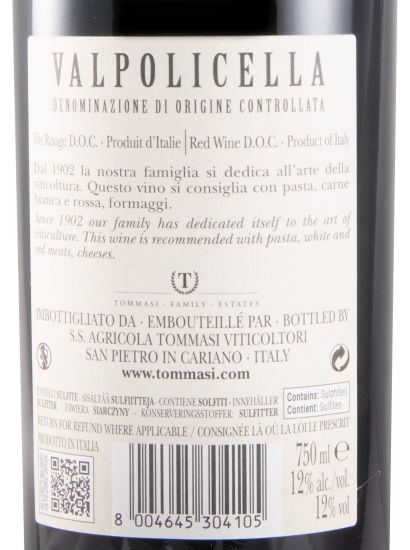 2022 Tommasi Valpolicella tinto