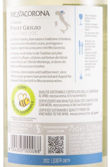 2022 Mezzacorona Pinot Grigio branco