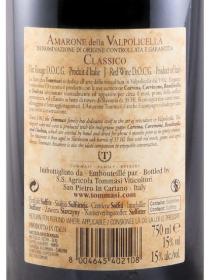 2019 Tommasi Amarone della Valpolicella Classico tinto