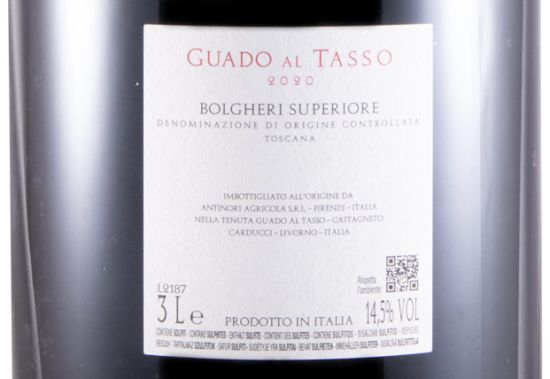 2020 Tenuta Guado al Tasso Bolgheri Superiore tinto 3L
