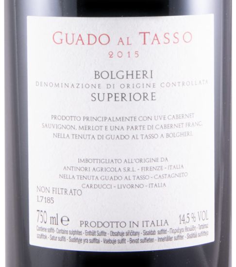 2015 Tenuta Guado al Tasso Bolgheri Superiore tinto