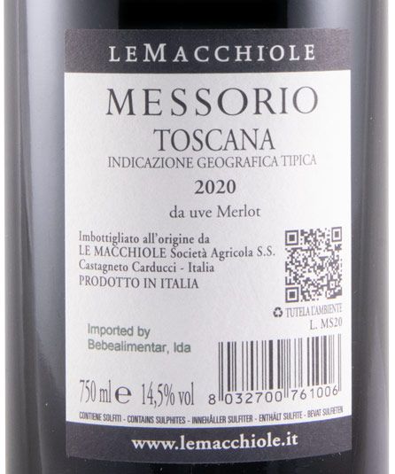 2020 Le Macchiole Messorio tinto