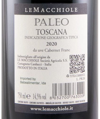 2020 Le Macchiole Paleo tinto