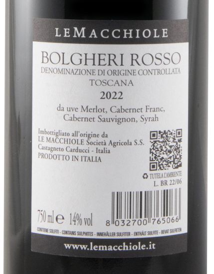 2022 Le Macchiole Bolgheri red
