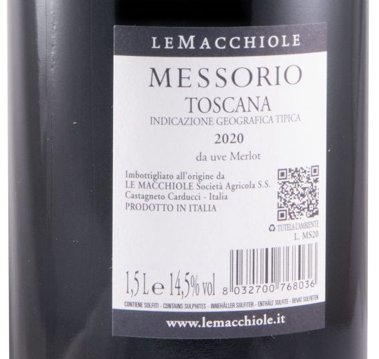 2020 Le Macchiole Messorio tinto 1,5L
