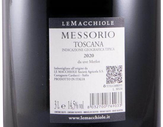 2020 Le Macchiole Messorio red 3L