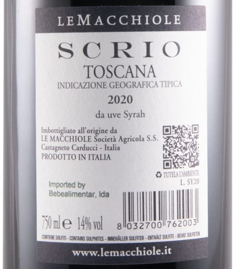 2020 Le Macchiole Scrio tinto