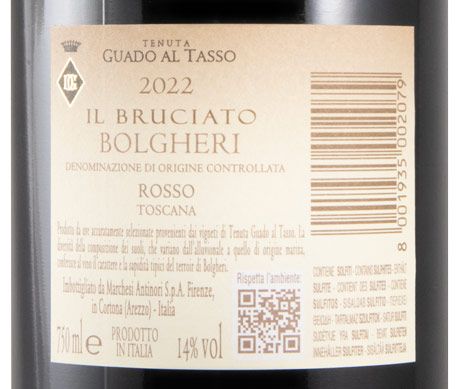 2022 Tenuta Guado al Tasso Il Bruciato Bolgheri tinto