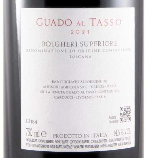 2021 Tenuta Guado al Tasso Bolgheri Superiore tinto