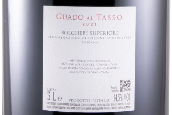 2021 Tenuta Guado al Tasso Bolgheri Superiore tinto 3L