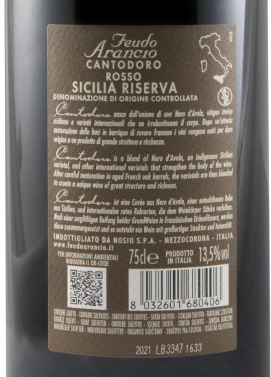 2021 Feudo Arancio Cantodoro Riserva red