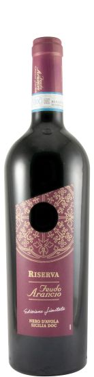 2020 Feudo Arancio Nero d'Avola Riserva red (damaged label)